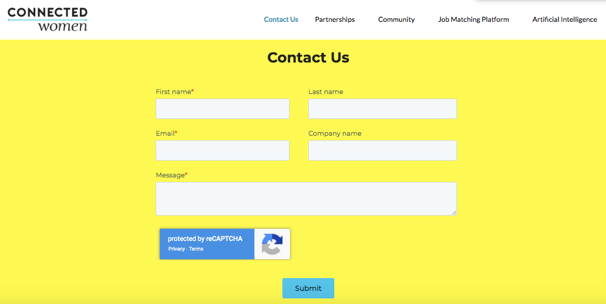 Screenshot of the contact form of a Strikingly user's website Screenshot of the contact form of a Strikingly user's website